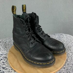 Dr. Martens Original Pascal Boot‎ Womens US 6 Black Leather Lace Up Combat Moto